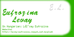 eufrozina levay business card